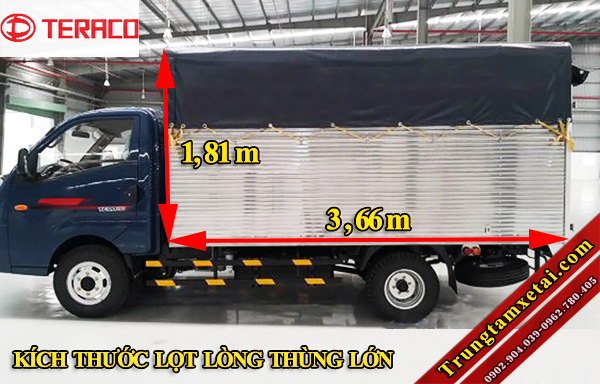 Kích thước thùng xe tải DAEHAN TERACO 190 1T9-trungtamxetai.com